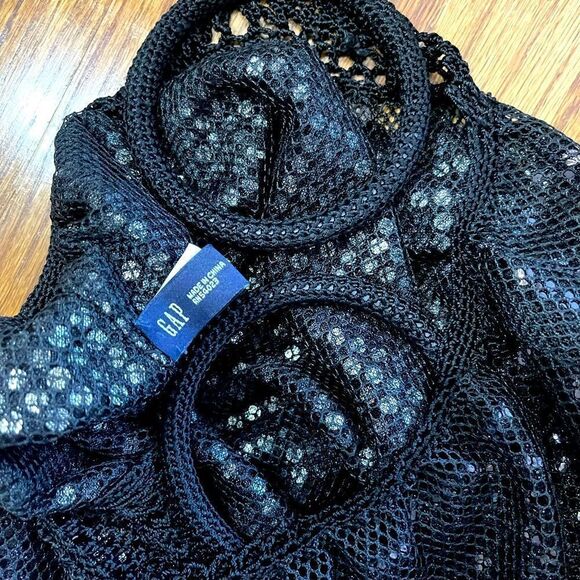 GAP Mesh Sequin Handbag Black - Picture 2 of 4